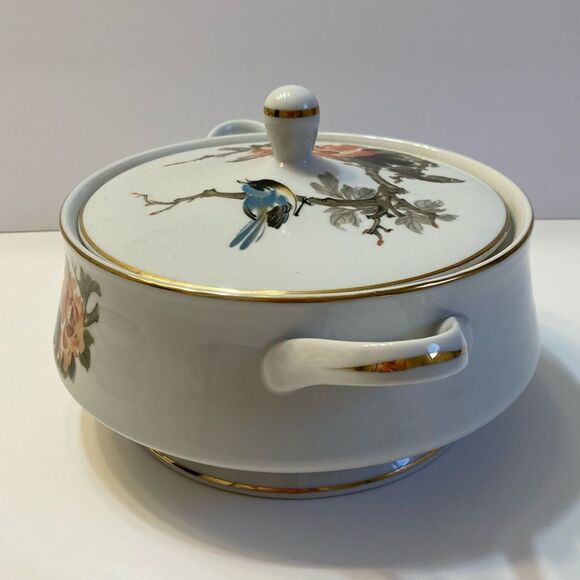 Chori Murakami Japan Porcelain Kacho Fugetsu Floral Bird Dining Serve Tableware - Picture 13 of 13